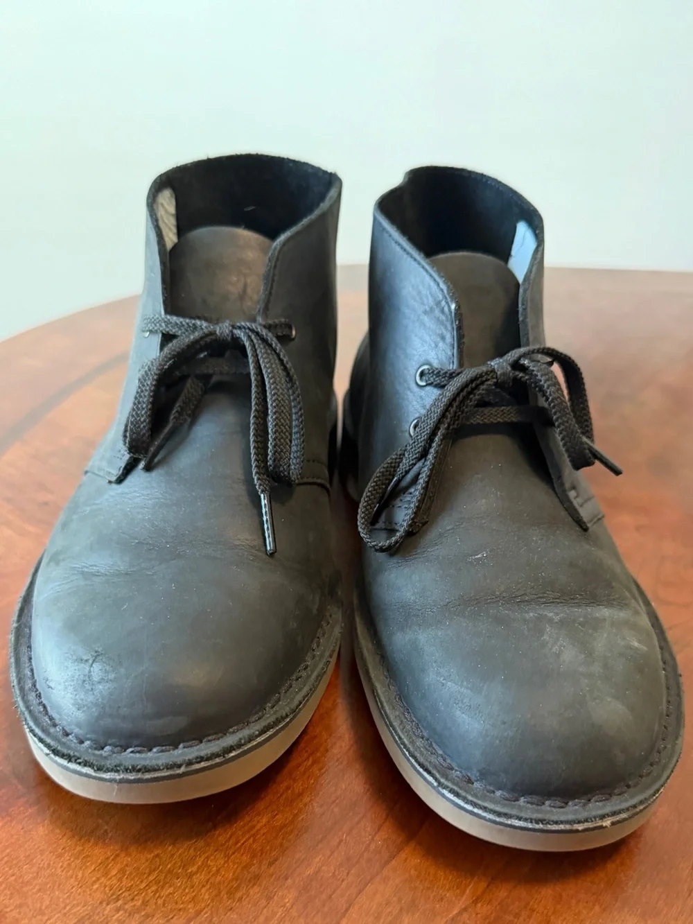 Clarks Bushacre ll Chukka Boot Black Leather Lace up Ankle Boots Men’s Size 9.5
